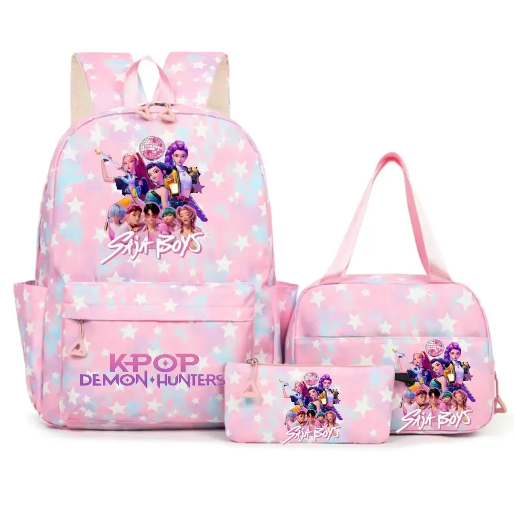 sacs à dos kpop demon hunters pour étudiants, sacs d'école pour adolescents, hommes et femmes, sac fourre-tout, pochette, sacs à dos en nylon pour voyage