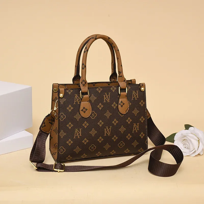 sac à main élégant pour femmes, sac à bandoulière imprimé rétro de luxe de styliste en cuir, sac à main messager pour voyage