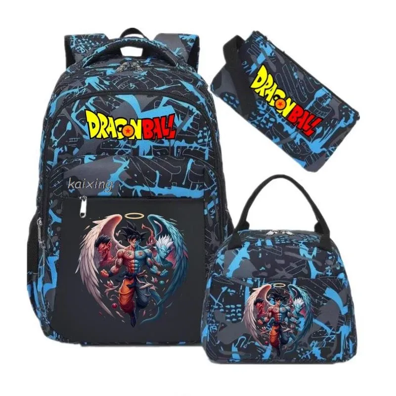 sac à dos camouflage dragon ball pour filles, sac de retour à l'école pour étudiants, poches pour garçons, capacité pour adolescents, sac à dos pour ordinateur portable, harajuku mochilas