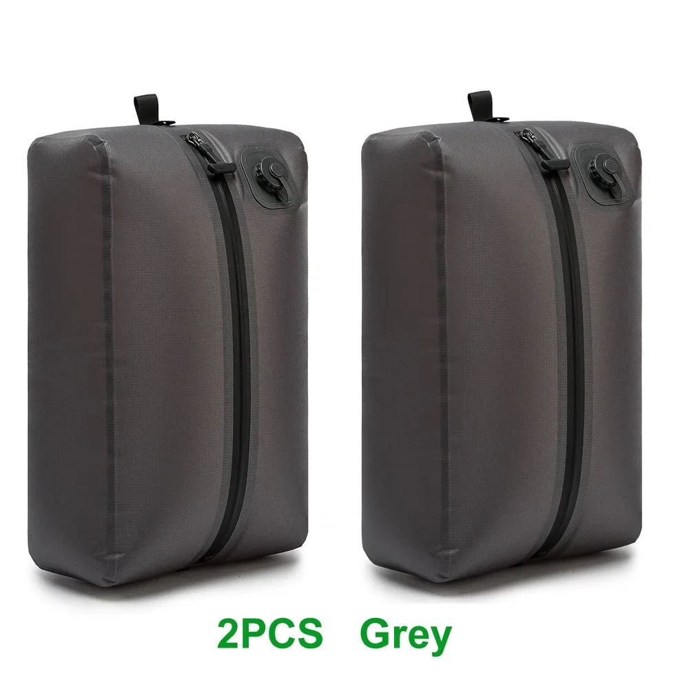 sac de compression automatique (pompe à air intégrée) réutilisable, pliable, pour voyages en plein air, valises et sacs à dos