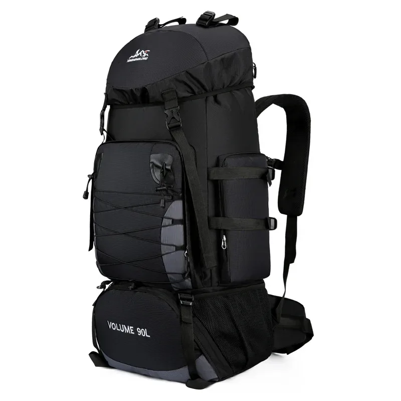 grand sac à dos de camping pour hommes et femmes, sacs de voyage, bagages de randonnée, sacs initiés, escalade en plein air, trekking, sac de voyage, 90l