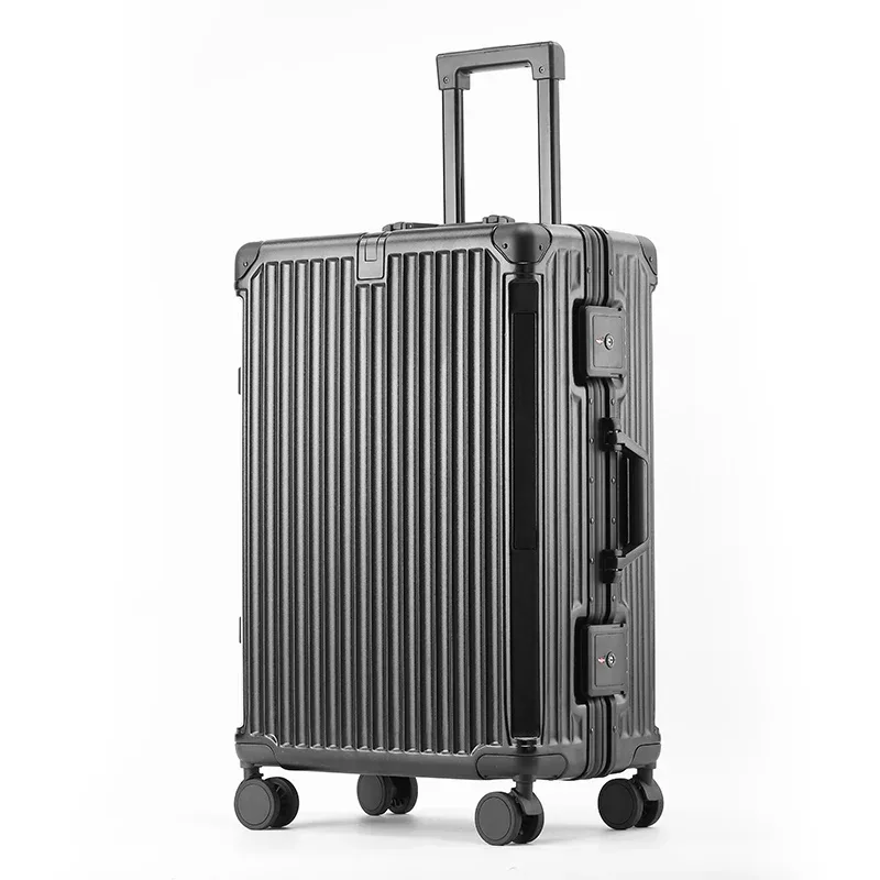 sushimu-valise de voyage pour hommes et femmes, bagage à main, cadre en aluminium pc, valise à roulettes, verrouillage par mot de passe tsa, 20, 24, 26