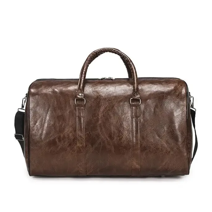 Sac de voyage pour hommes, sac à bandoulière en cuir Pu, fourre-tout de grande capacité pour femmes, nouveau sac à bandoulière tendance, sac de sport, bagages