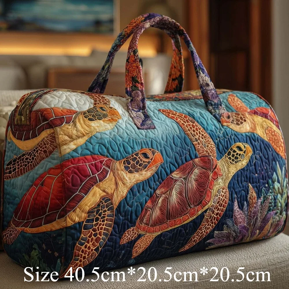 sac de plage matelassé en forme de tortue de mer, sacs de voyage colorés pour hommes et femmes, sac de week-end léger pour les vacances et l'été