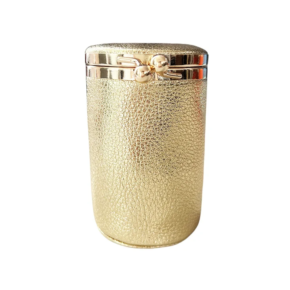 mini sac à cosmétiques en cuir pour femmes, organisateur de rouge à lèvres vintage portable avec miroir, petite pochette mignonne pour sac à main, essentiels de voyage