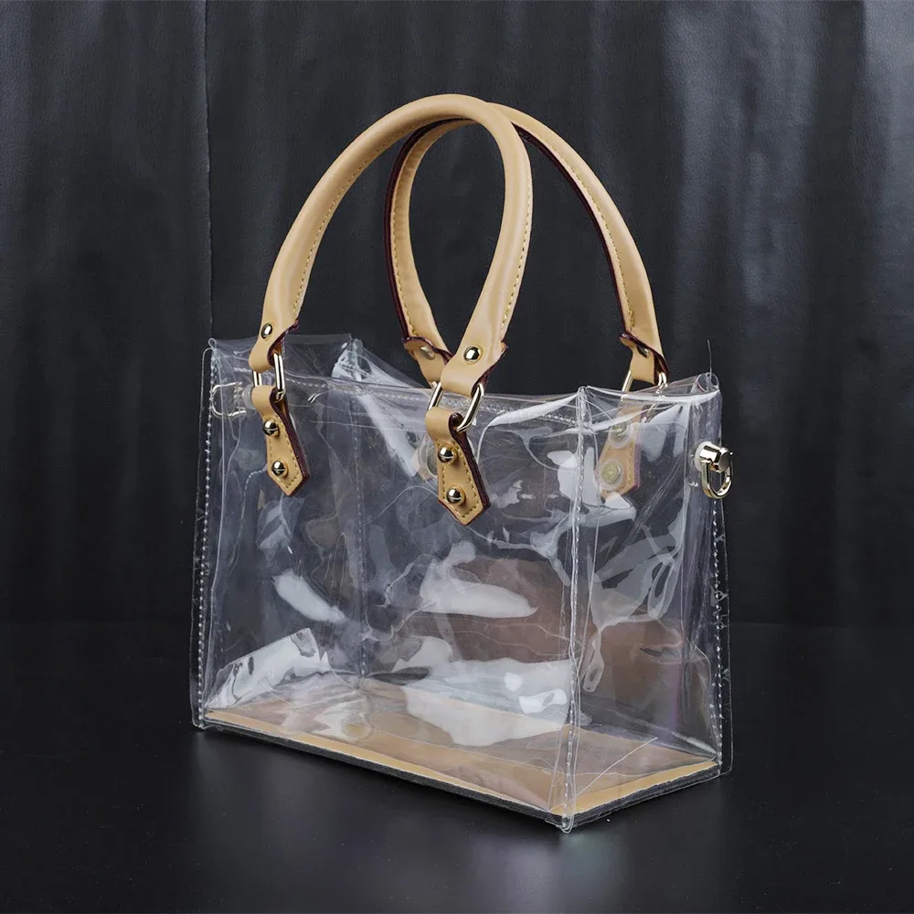 sac fourre-tout transparent en tpu pour femmes, kit de fabrication de sacs à main de grande capacité, sac à bandoulière fait à la main, sac cadeau, accessoires de voyage
