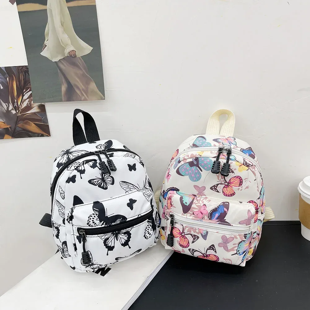 sac à dos en nylon à motif animal mignon pour femmes, blanc, noir, à la mode, pour adolescentes