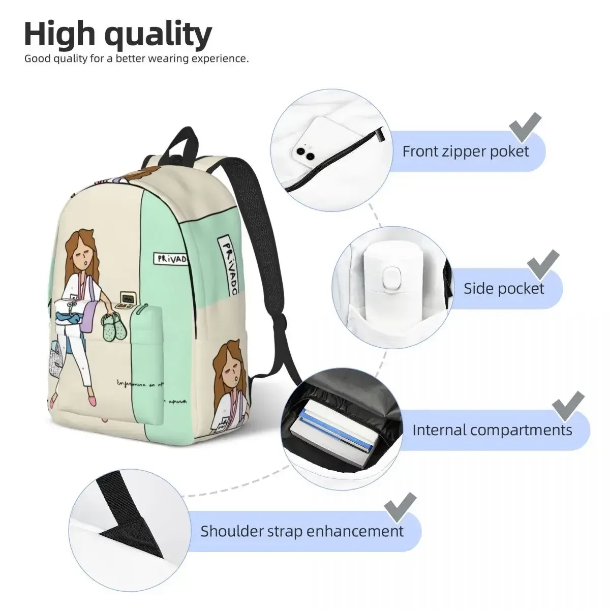 sac à dos léger pour infirmière et médecin, sac à dos cool pour lycée, sac à dos pour ordinateur portable, sac lancé, 1 sac à dos