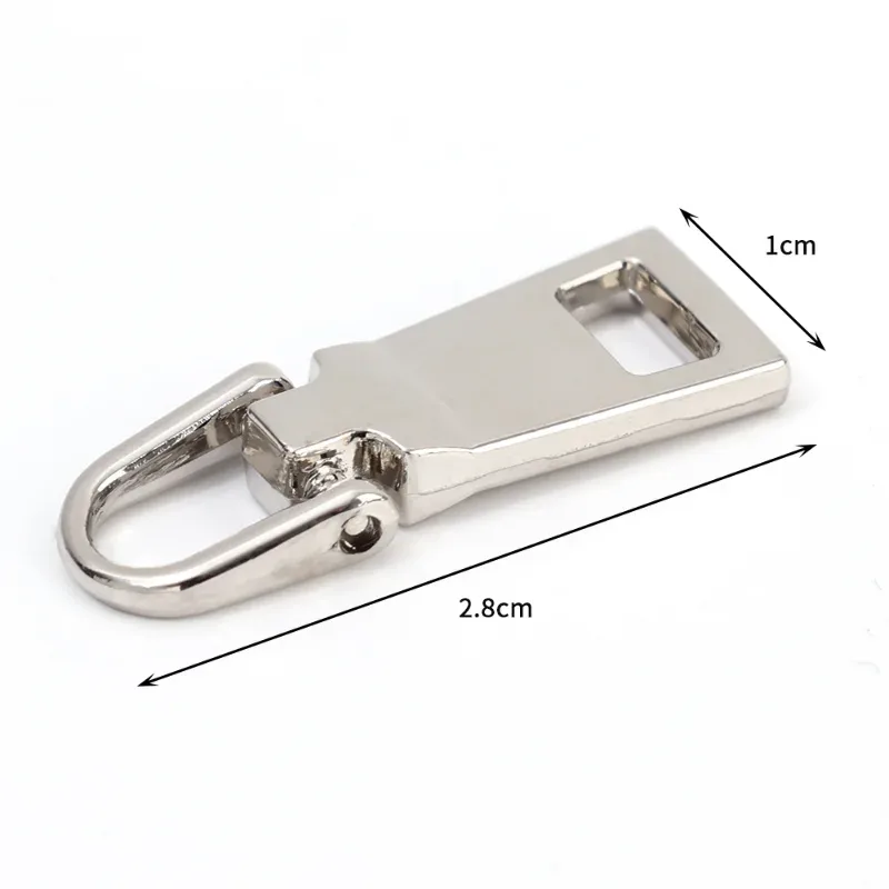 curseur de fermeture éclair en acier inoxydable pour vêtements, kit de réparation de fermeture éclair, traction pour curseur de fermeture éclair, accessoires de couture, kits de couture, 3 pièces