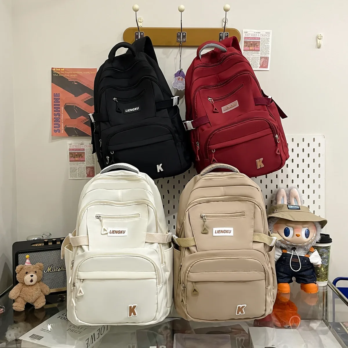 sac à dos d'ordinateur en nylon fashion academy, léger, grande capacité, pour étudiants, école, trajets quotidiens, voyages