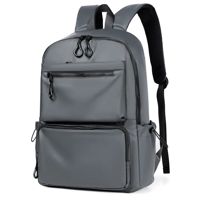 1 sac à dos décontracté à la mode de 14 pouces, compartiment spacieux pour ordinateur portable, tissu imperméable, idéal pour les hommes, les étudiants et les professionnels
