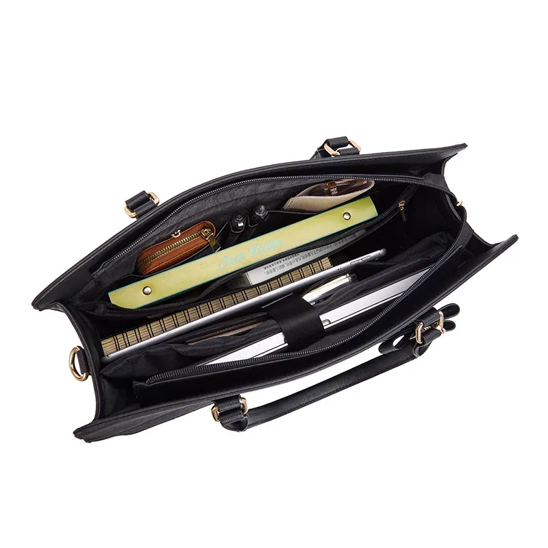 porte-documents pour ordinateur portable de grande capacité 15.6 pouces pour femmes, fourre-tout multifonctionnel, sac à main à bandoulière, sac de travail