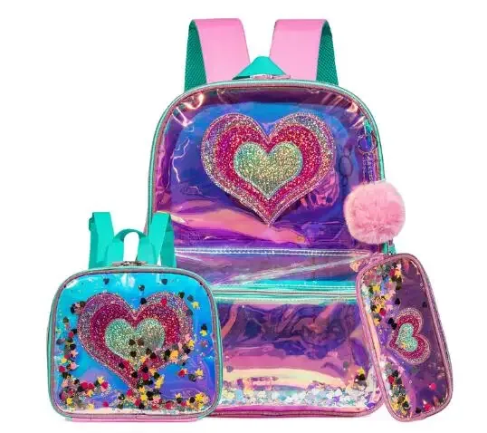 cartable pour enfants 16 pouces sac d'école ensemble 3 pièces sac à déjeuner sac à stylos pour filles sac à dos d'école pour filles ensemble de sac à dos pour fille d'âge préscolaire