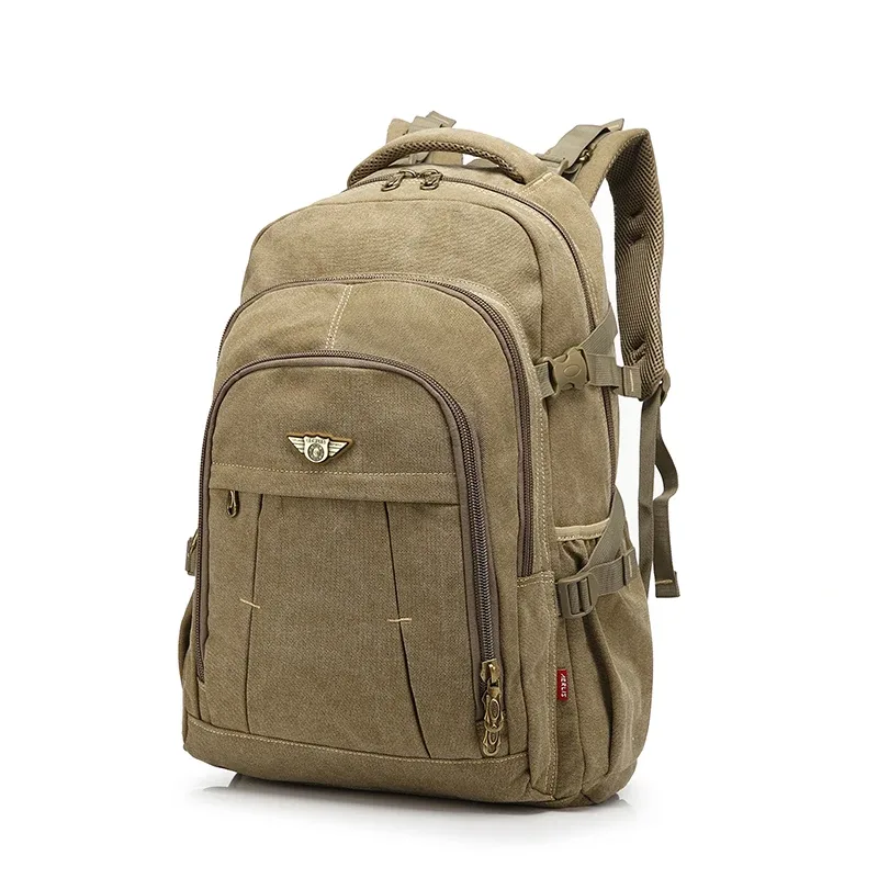 sac à dos vintage en toile pour ordinateur portable, 17.3/15.6 pouces, avec fermeture éclair, pour voyage, cartable d'école