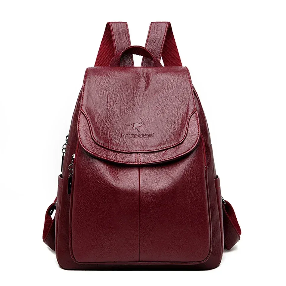 sac à dos en cuir véritable pour femme, sac à dos pour femme, sacs d'école pour adolescentes, mode initiée, 2024