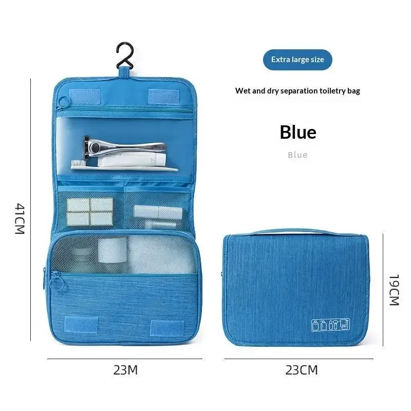 sac de toilette de voyage suspendu imperméable, grande capacité, plusieurs poches, parfait pour les voyages, les vacances, les escapades