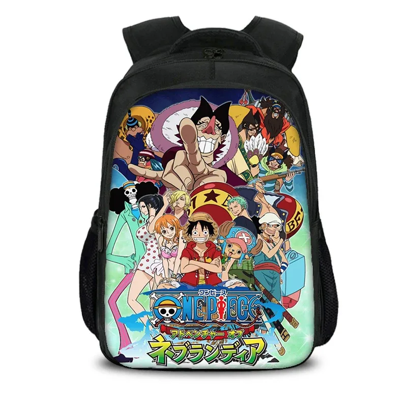 sac à dos double couche de grande capacité one piece monkey d. luffy, sacs d'école pour étudiants, sac à dos de voyage pour filles et garçons