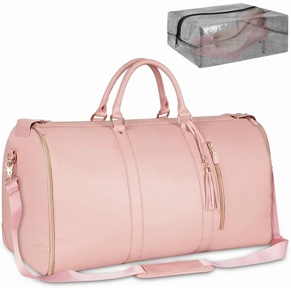 sacs de voyage pour vêtements, sacs de rangement multifonctionnels pliables pour femmes avec pochette à chaussures 2 en 1, valise suspendue