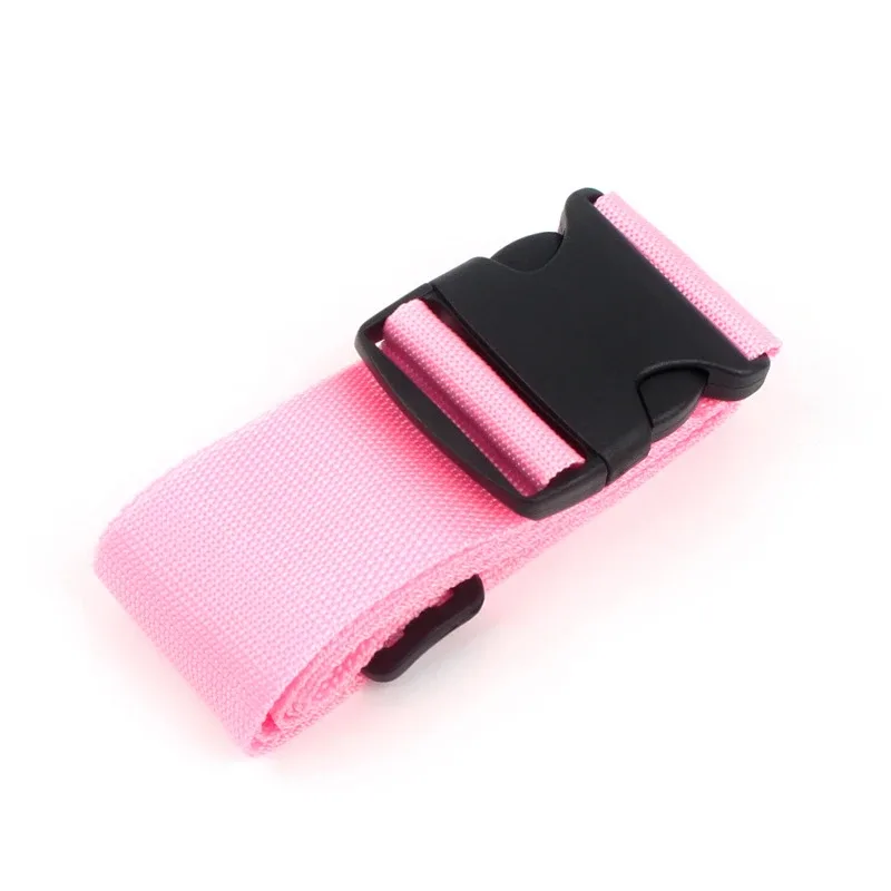 sangles de bagages de forme droite pour valise, ceinture de bagage en polyester avec boucle à dégagement réglable, accessoire de voyage
