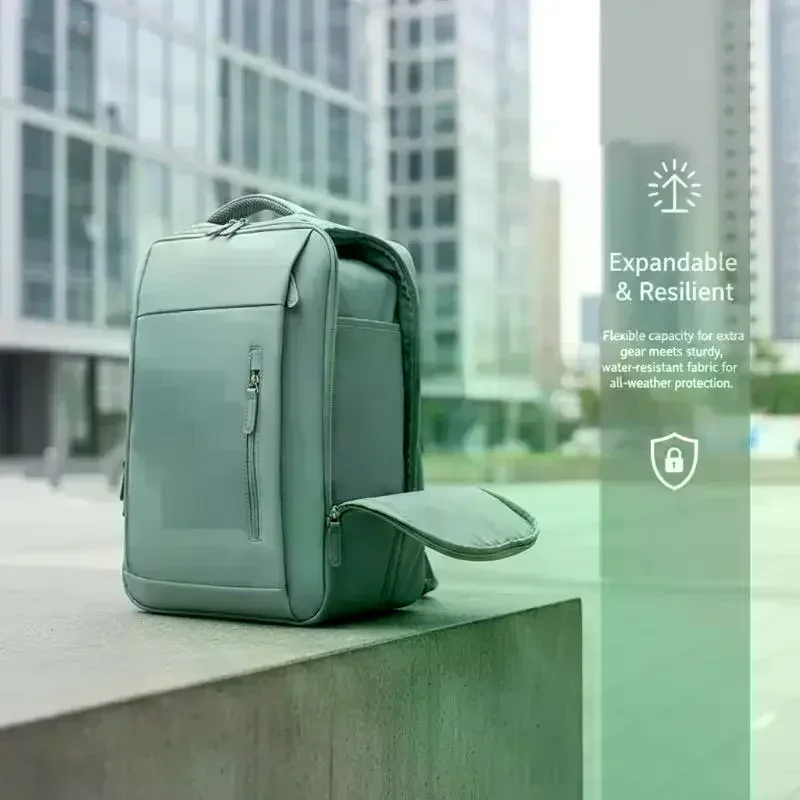 Sac à dos pour ordinateur portable professionnel de 17 pouces, extensible, avec port USB, sac de voyage multifonctionnel pour les voyages