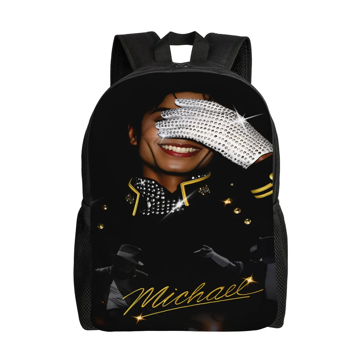 michael mj sac à dos unisexe respirant en polyester, sacs d'école amusants, sac à dos de voyage design
