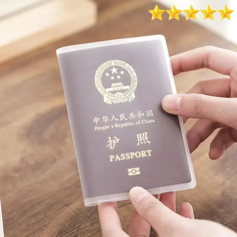 Juste de Protection pour Passeport, Transparent, Givré, Matériau PVC, Étanche, Porte-Documents, Vente Chaude, 1 à 3 Pièces