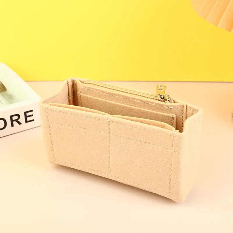 pochette intérieure en feutre pour sac à main, mini sac de rangement, doublure, insert de sac à main, vessie