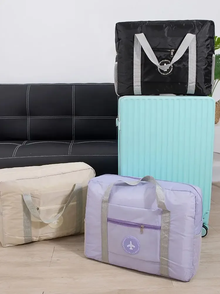 sac de voyage pliable de grande capacité, bagage à main portable pour courte distance, sac de rangement d'attente simple pour la livraison