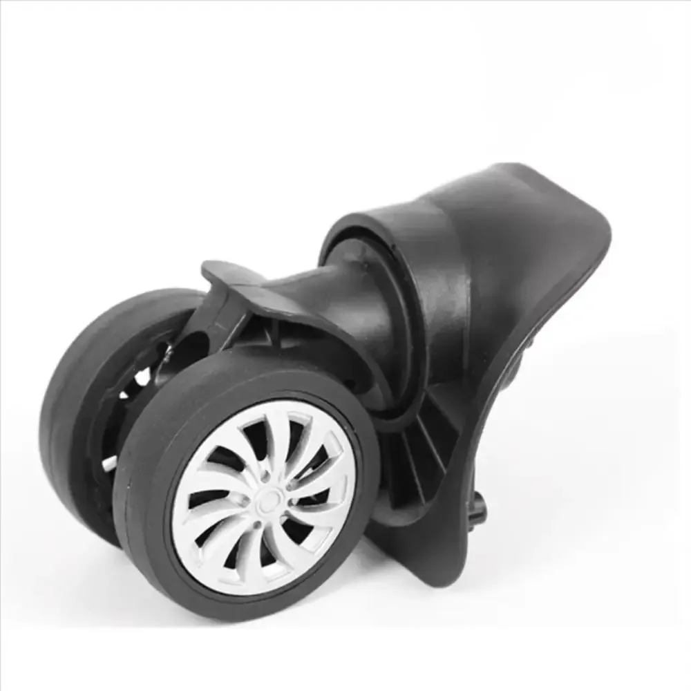 4 roues universelles pour valise, roulettes pivotantes à 360 degrés, noires, silencieuses, pièces de rechange pour valise à roulettes