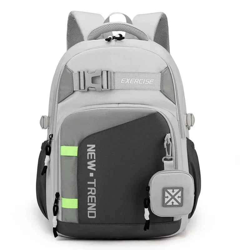 sac à dos décontracté tendance et cool, polyvalent pour étudiant, cartable simple avec lettres imprimées, style coréen, grande capacité, sacs de voyage en plein air
