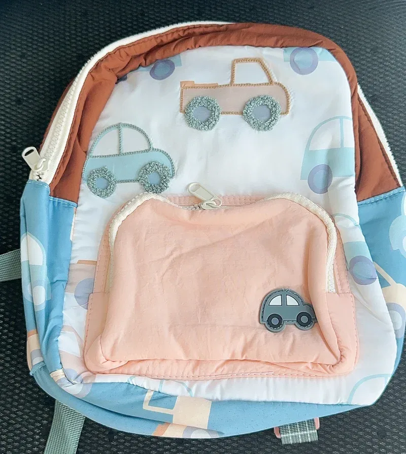 sac à dos brodé avec nom personnalisé pour enfants, sac à langer, sac de marche, voiture, garçons, filles