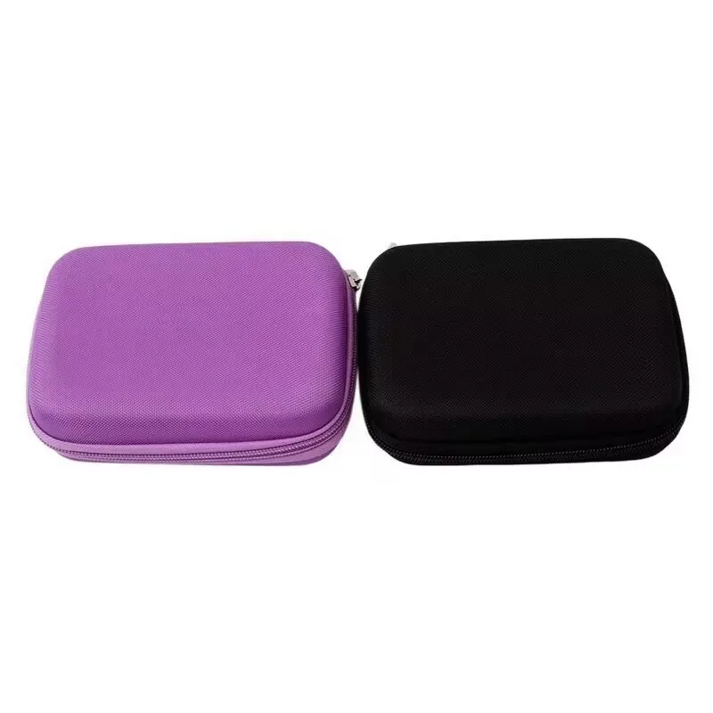 sac de rangement portable en eva, 1 pièce, organisateur à fermeture éclair pour flacons à bille d'huiles essentielles