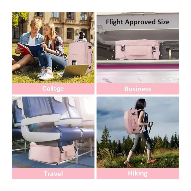 sac à dos de voyage avec port de charge usb et compartiment à chaussures, compatible bagage cabine tsa, pour ordinateur portable 15,6 pouces