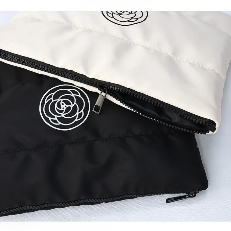 trousse de maquillage grande capacité en coton doux, organisateur de voyage portable et élégant pour femmes