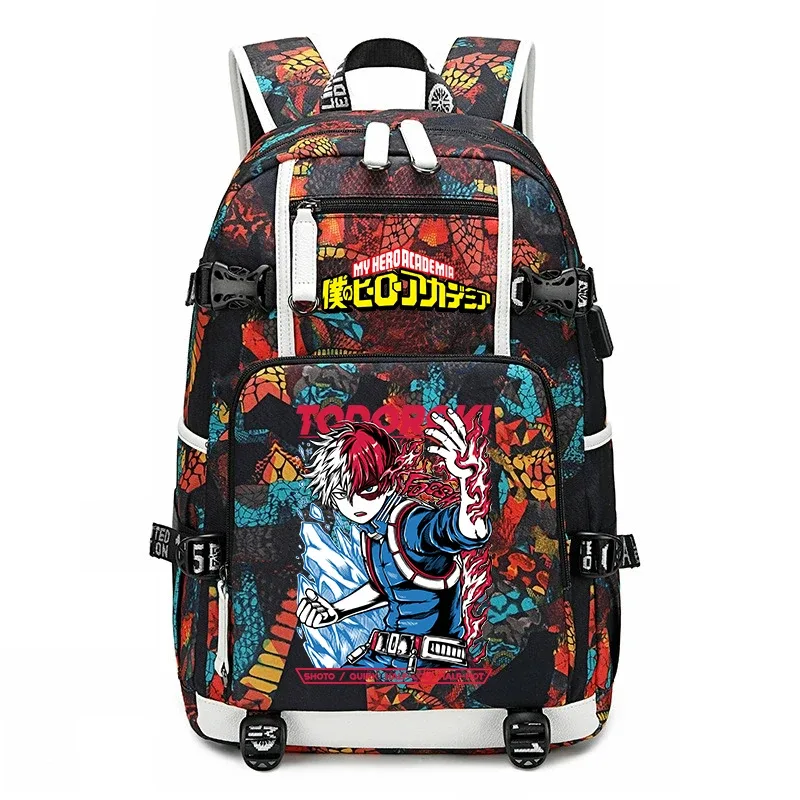 sac à dos d'école imprimé my hero academia, sac à dos unisexe de grande capacité pour garçons et filles, sac à dos de voyage décontracté