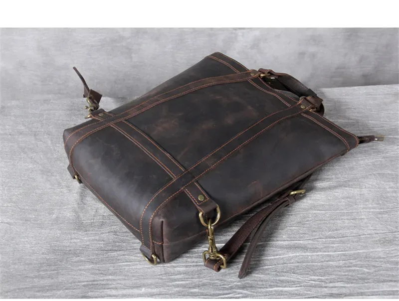 pndcloser-sac à dos multifonctionnel en cuir véritable pour hommes et femmes, sac à dos en cuir de vachette de cheval, sac à dos de travail pour ordinateur portable, sac à livres en élin naturel, vintage, voyage
