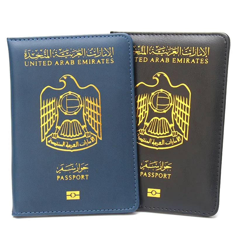 Porte-passeport en cuir court et portable, avec clip pour billets de voyage, pour les voyages au Moyen-Orient, élégant, style affaires d'élite, portefeuille pour documents