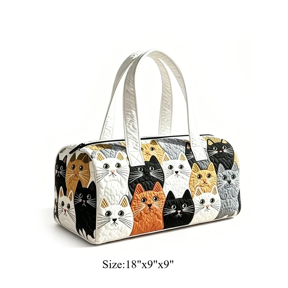 sac matelassé floral vintage style bohème pour femme, sac de voyage artistique pour halloween, sac de week-end pour amoureuses des animaux, sac de nuit