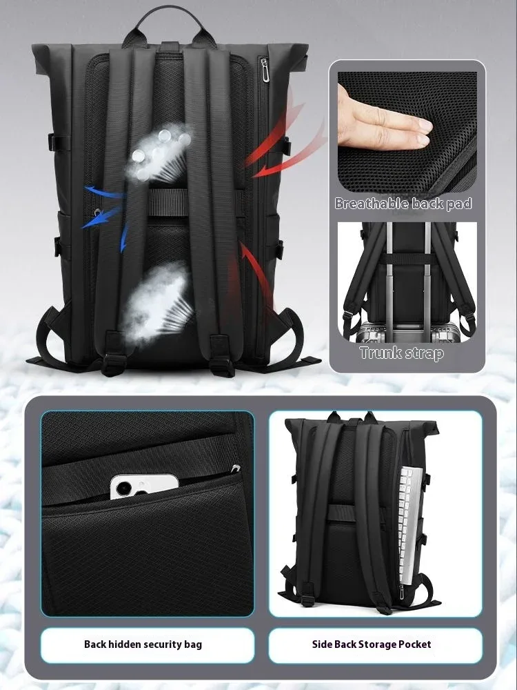Sac à dos de voyage pour hommes, sac de sport de plein air multifonction pour ordinateur portable 15.6 pouces, étanche, grande capacité, pour femmes