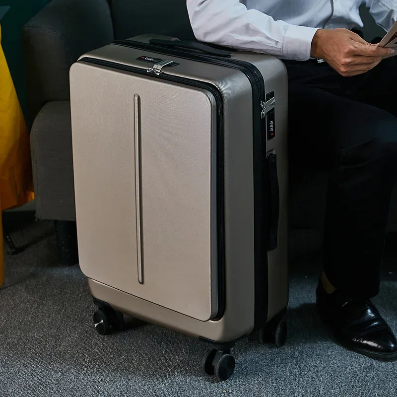 valise à roulettes avec sac pour ordinateur portable pour homme, voyage d'affaires, roue universelle, chariot, boîte pc, bagage à roulettes, nouveau, 20 po, 24 po