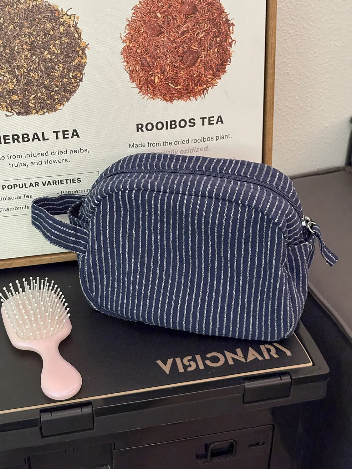 sac de rangement en tissu simple pour les voyages et les déplacements professionnels, trousse de toilette de grande capacité, trousse à maquillage à motifs de style décontracté, nouveau modèle