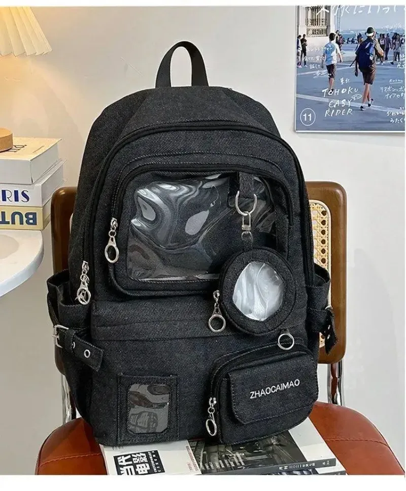 2026 denim ita mochila haute capacité mochilas mujer étudiant sac à dos de trajet quotidien spacieux sac durable nouveau bolsa feminina