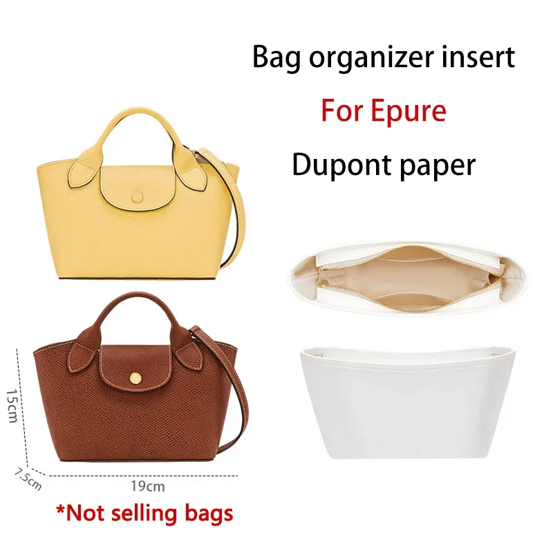 organisateur de sac en papier dupont pour sacs longchamp, avec support et accessoires, pour sacs à poignée supérieure en cuir mini et sacs à doublure intérieure