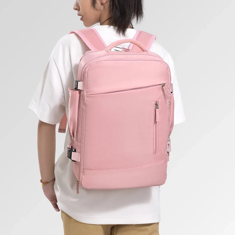 sac à dos de voyage oxford de grande capacité, sac à dos de loisirs simple pour hommes et femmes, compartiment à chaussures indépendant, interface usb