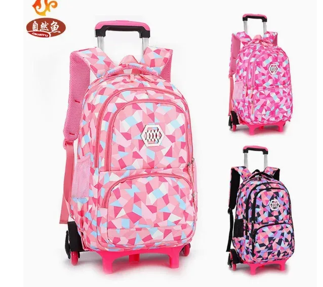 Sacs à dos à roulettes pour filles, sacs de voyage pour enfants, sacs à roulettes pour filles, sacs à dos à roulettes pour l'école