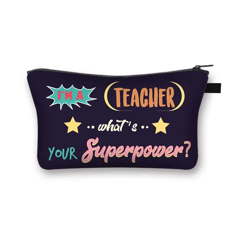 merci enseignant/ gracias maestra/ merci maitresse trousse à cosmétiques femmes trousse de maquillage filles organisateur cosmétique cadeau de remise des diplômes