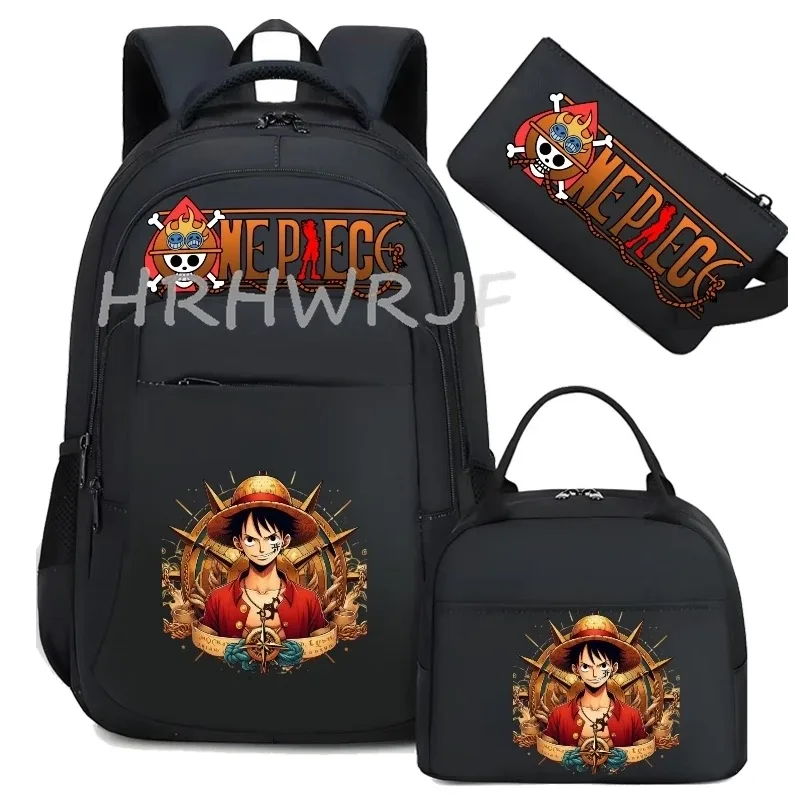 sac à dos one piece monkey d luffy camouflage, grand sac de voyage pour adolescents, sac d'école pour femmes et hommes, sac à dos décontracté pour ordinateur portable