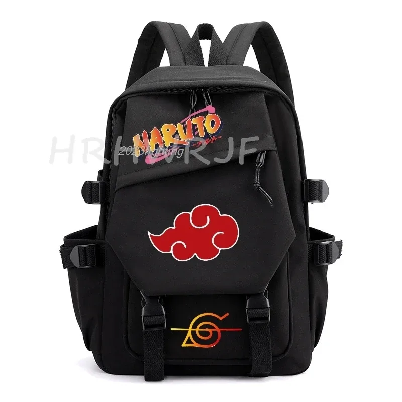 sac à dos anime uzumaki naruto uchiha sasuke, sacs d'école simples de couleur unie, adaptés aux voyages, aux déplacements, à l'école et au travail