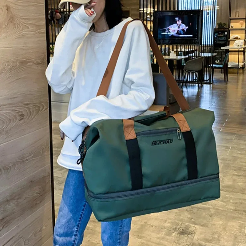 sac de voyage extensible pour femmes, sac à main de sport, sac de fitness, grande capacité, sac de nuit pour week-end à une épaule