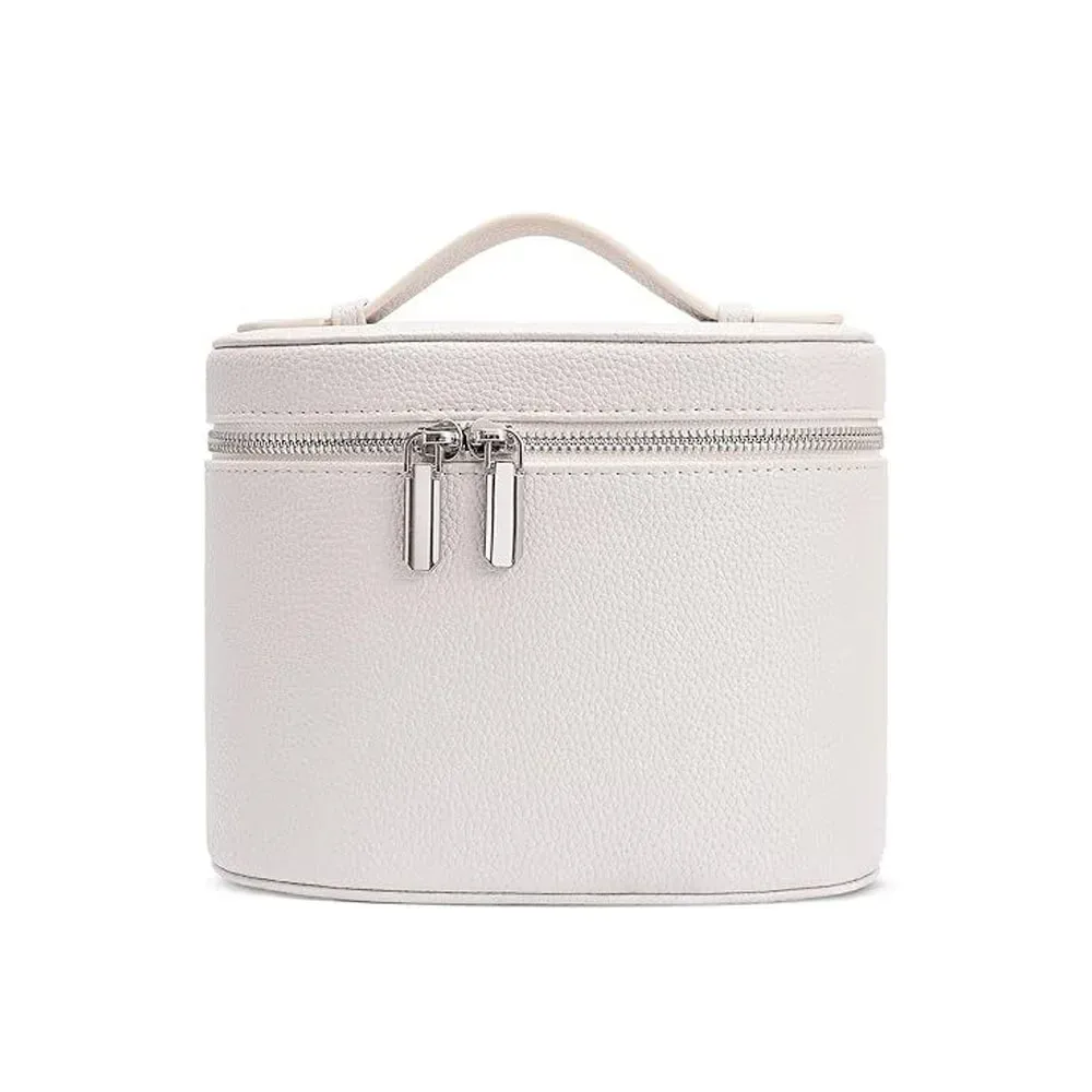 boîte à cosmétiques de grande capacité, boîte de rangement interne, sac de maquillage en cuir pu, fermeture à glissière étanche, sac organisateur de voyage, usage quotidien